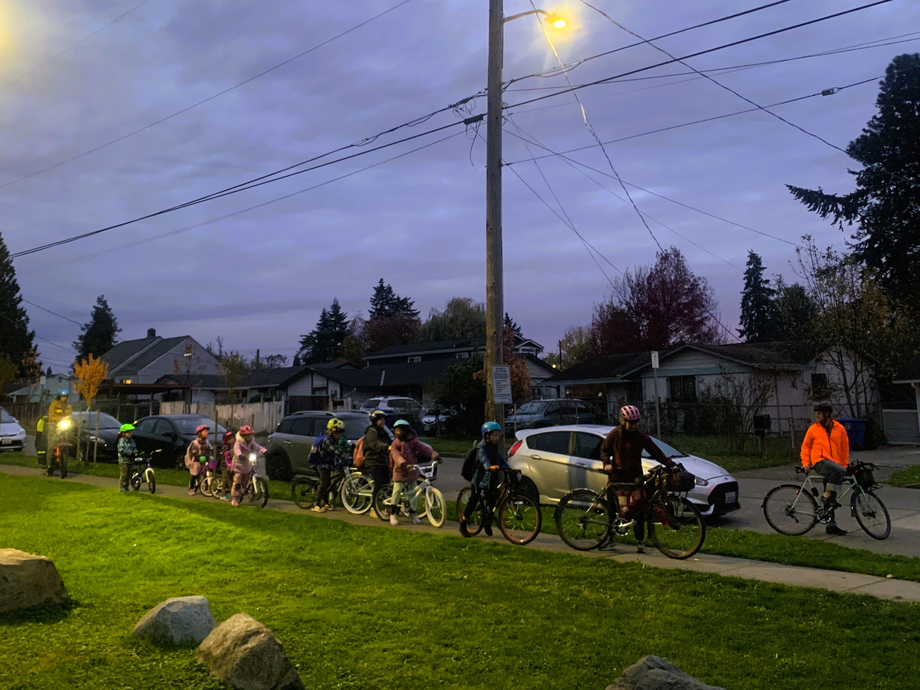 Dunlap Elementary bike bus